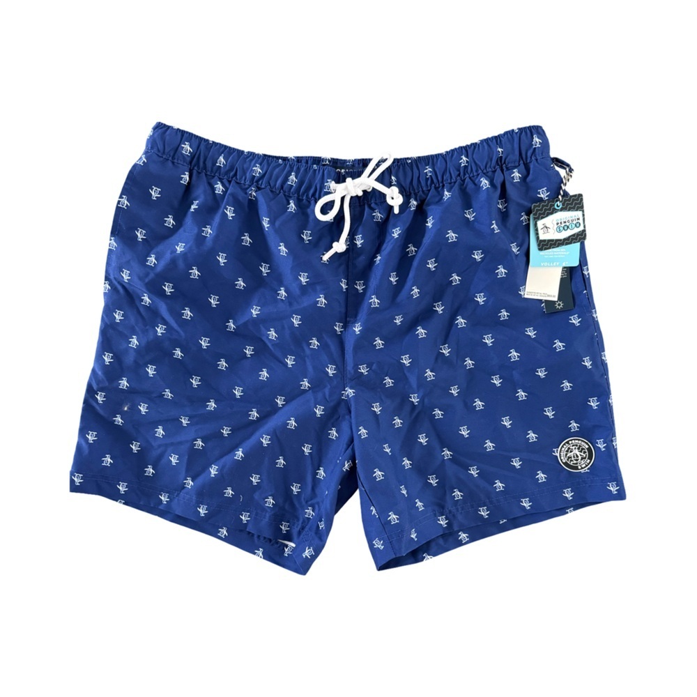 Original Penguin Blue 6" Swim Trunks NWT Size XL